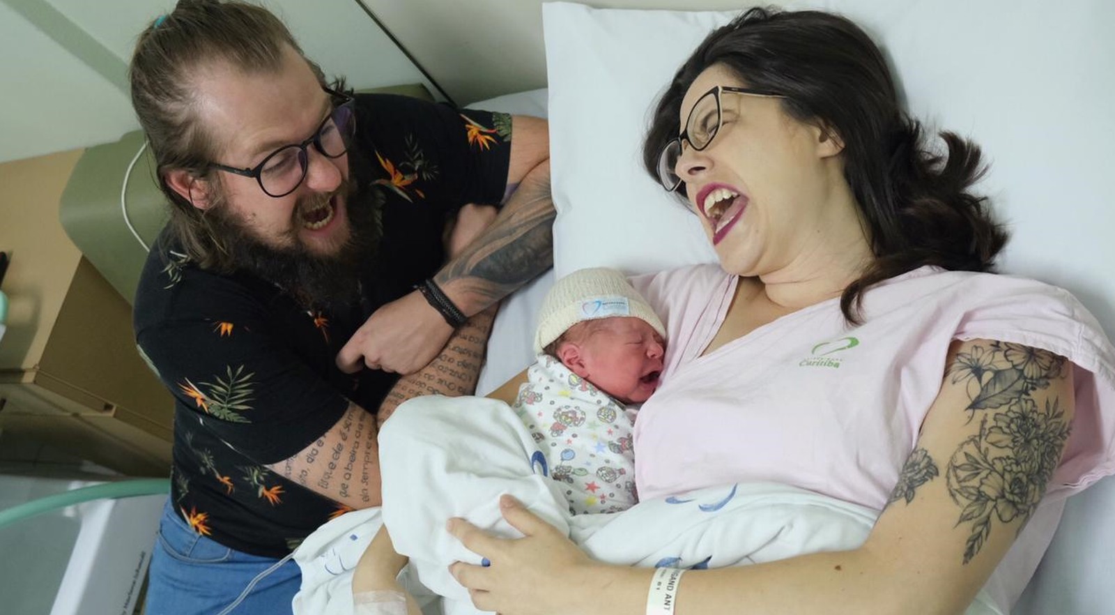 Em Curitiba, casal descobre gravidez 19 dias antes do parto
