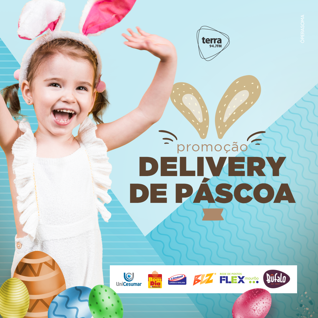 Banner Delivery de Páscoa Terra FM