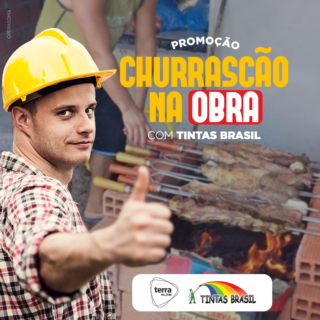 Banner CHURRASCÃO NA OBRA COM TINTAS BRASIL