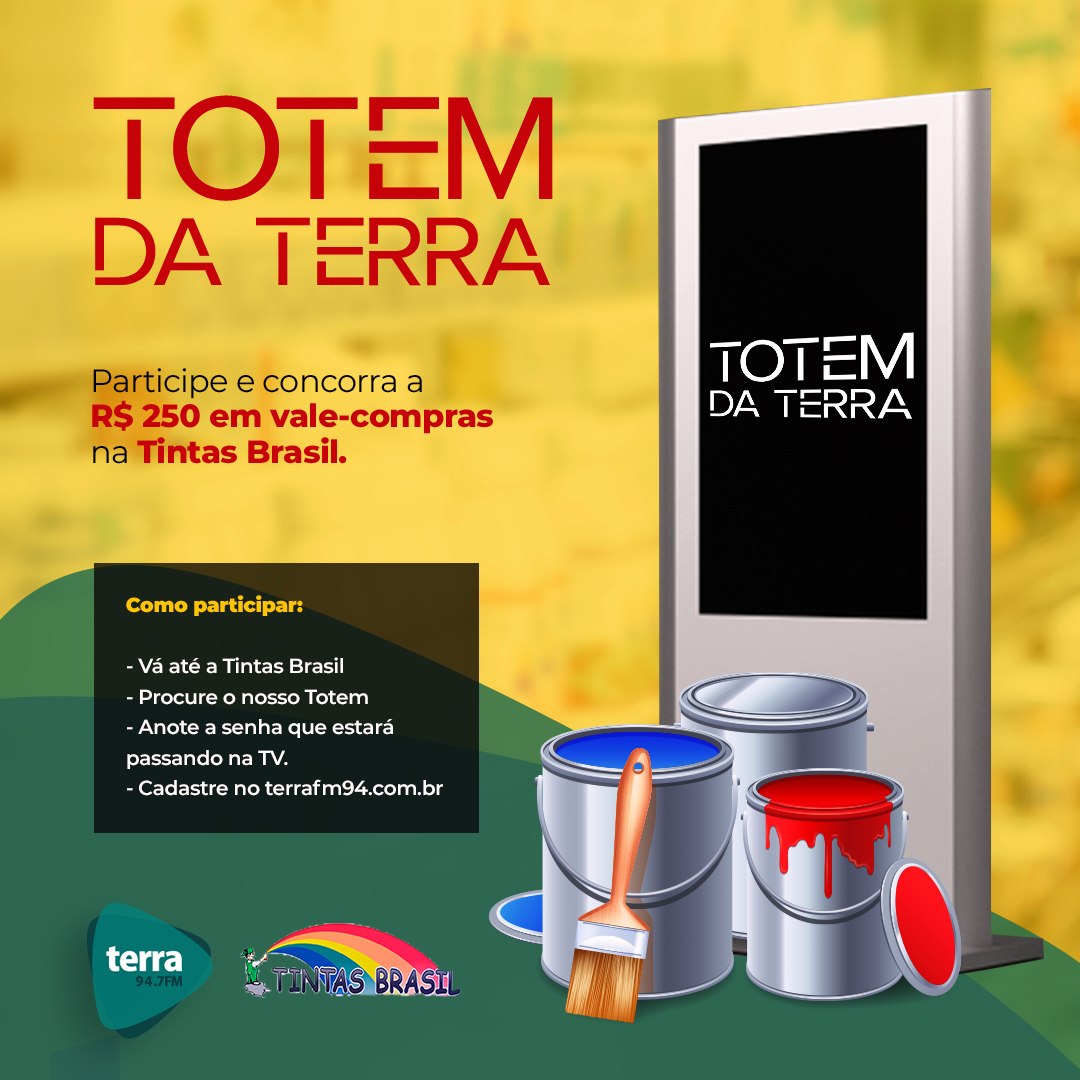 Banner Totem – Fature R$ 250 na Tintas Brasil
