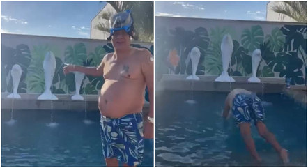 Zeca Pagodinho diverte seguidores ao aparecer de snorkel na piscina nova da casa dele