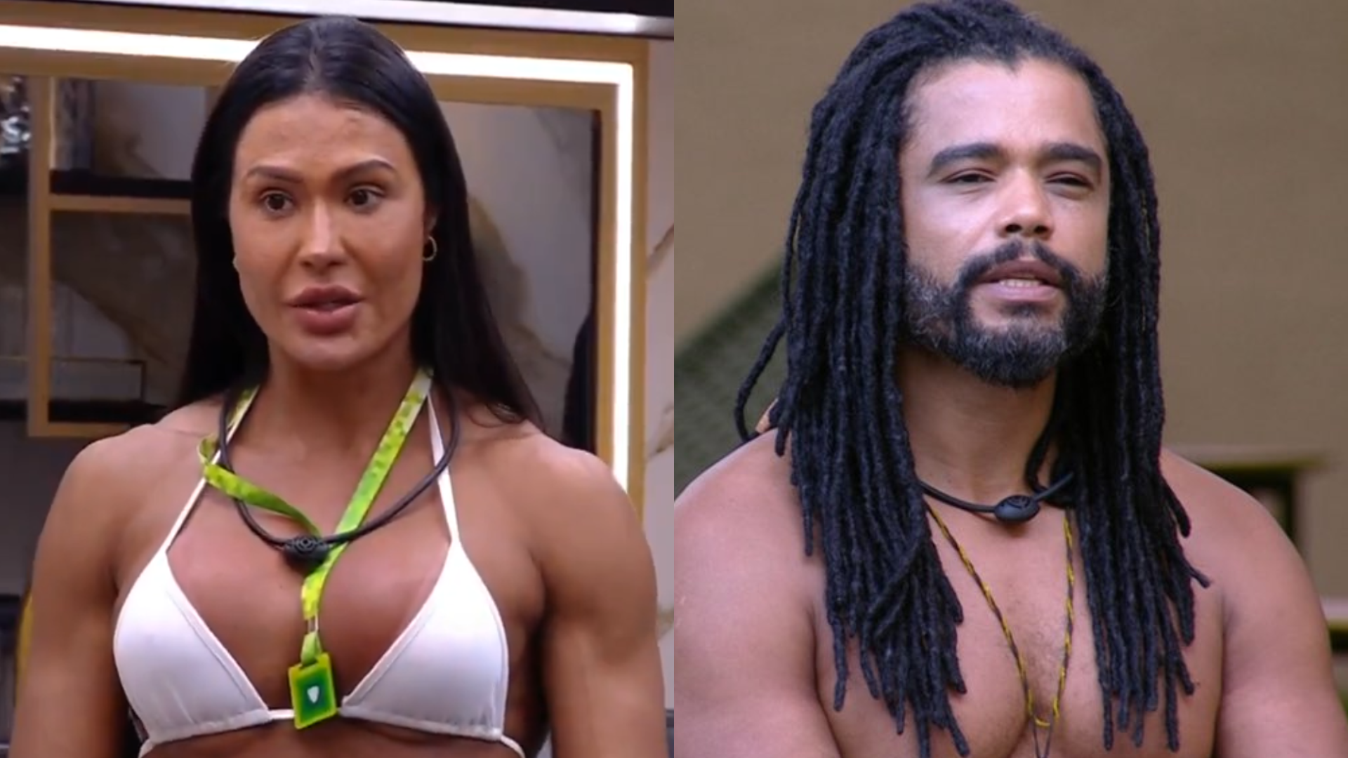 BBB 25: Gracyanne Barbosa e Diogo Almeida brigam feio e ficam cara a cara: “Não vou bater nele”; assista