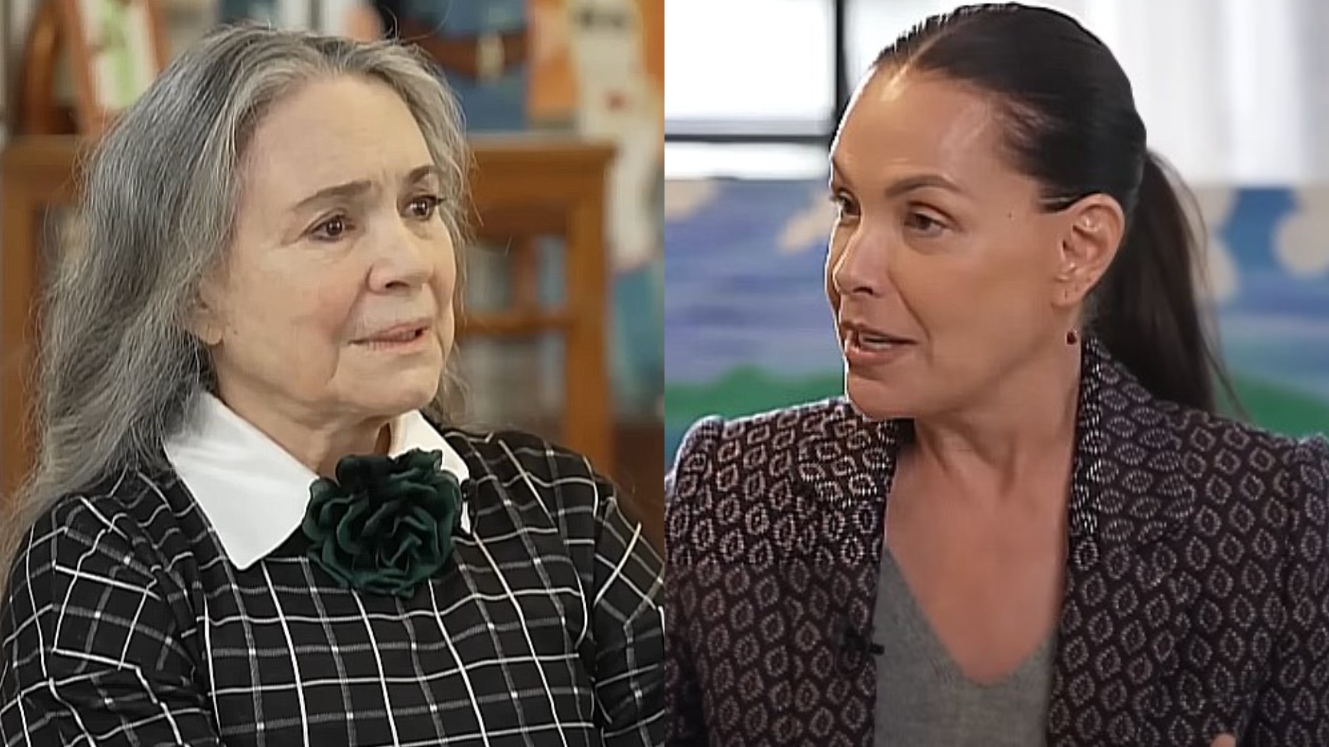 Carolina Ferraz confronta Regina Duarte após briga por política: “Chegou a ouvir meu áudio?”; assista