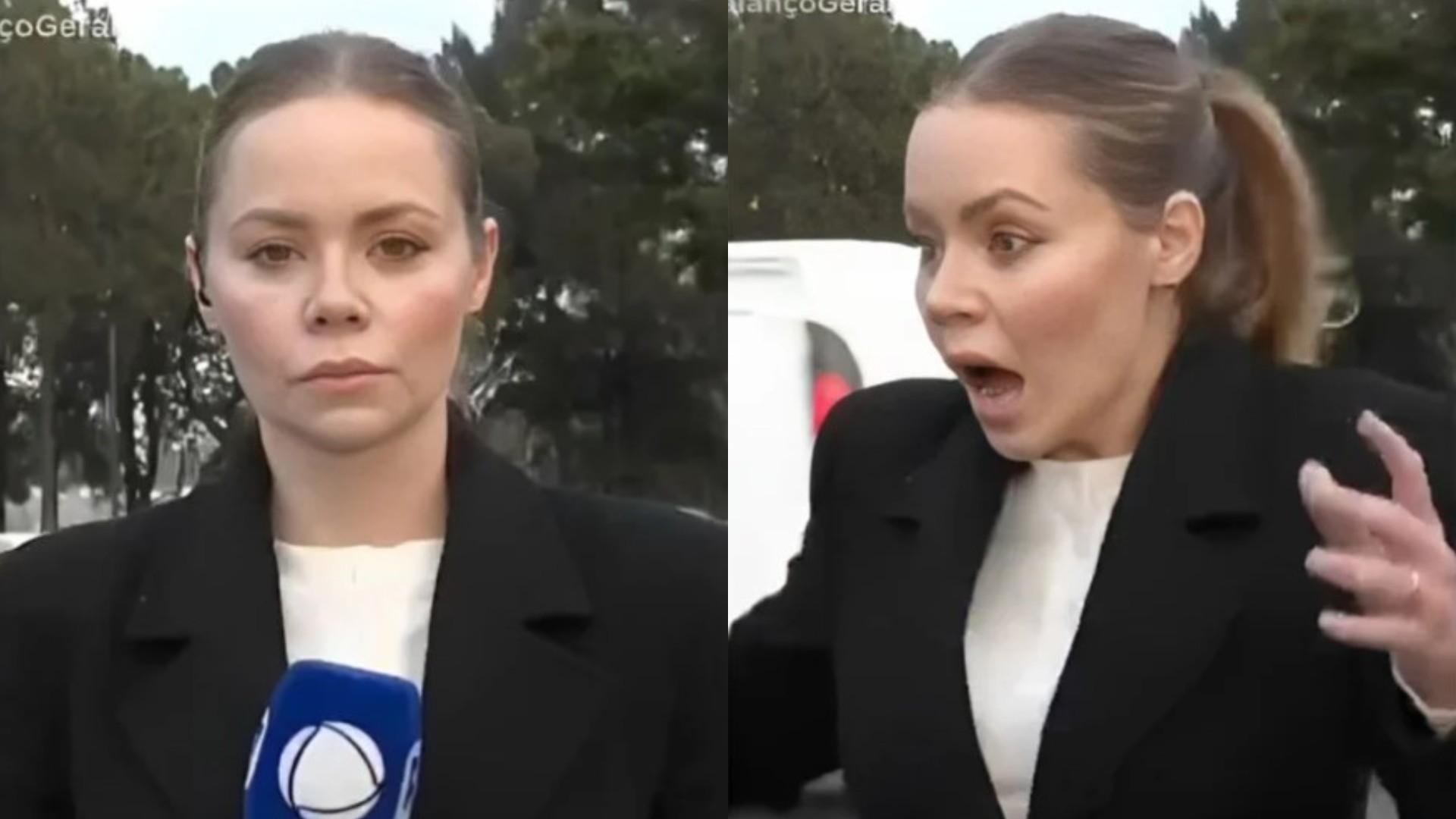 Vídeo: Repórter da Record é assaltada antes de entrar ao vivo em SP, e momento é filmado