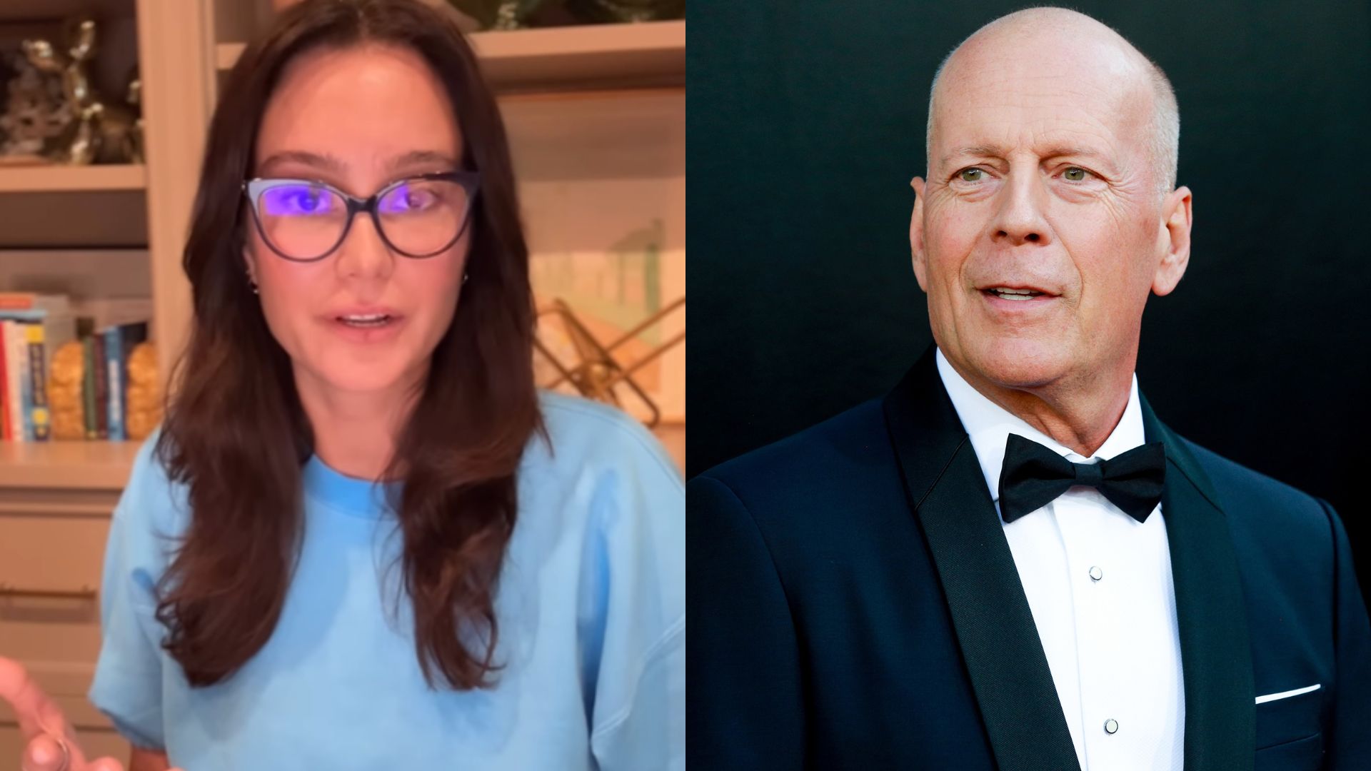 Esposa de Bruce Willis rebate críticas após revelar que ator mora em casa separada e faz observação delicada; assista