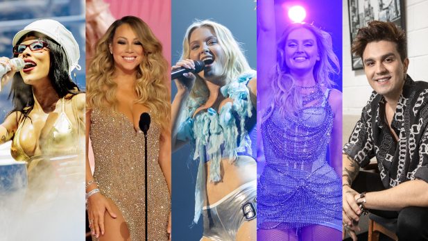 Lançamentos de Sexta: Hinários de Doja Cat, Mariah Carey, Zara Larsson e Perrie, e novidades de Luan Santana e Tate McRae são destaques