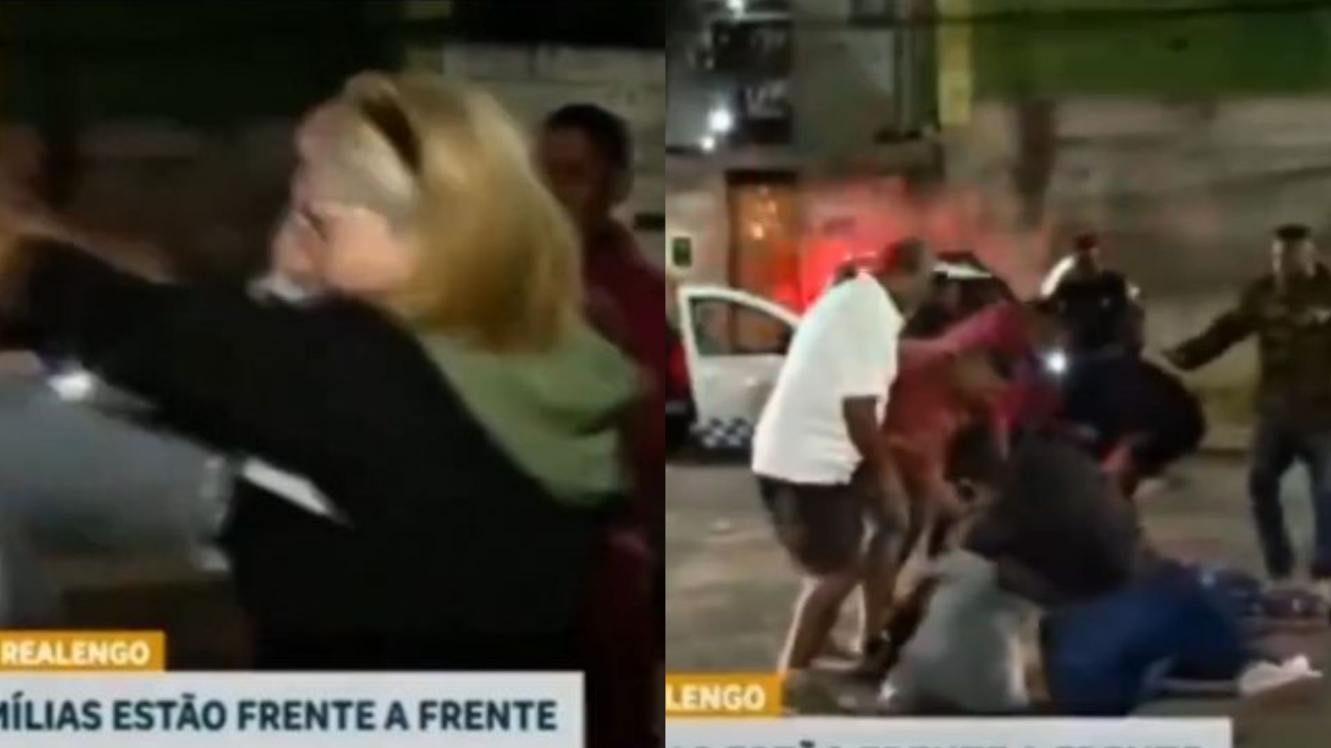 Vídeo: Mulheres trocam tapas ao vivo durante reportagem da Record sobre triângulo amoroso