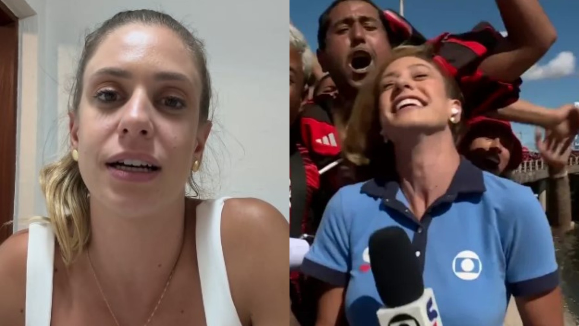 Repórter da Globo desabafa após ter cabelo puxado ao vivo por torcedores: “Foi agressão”; assista