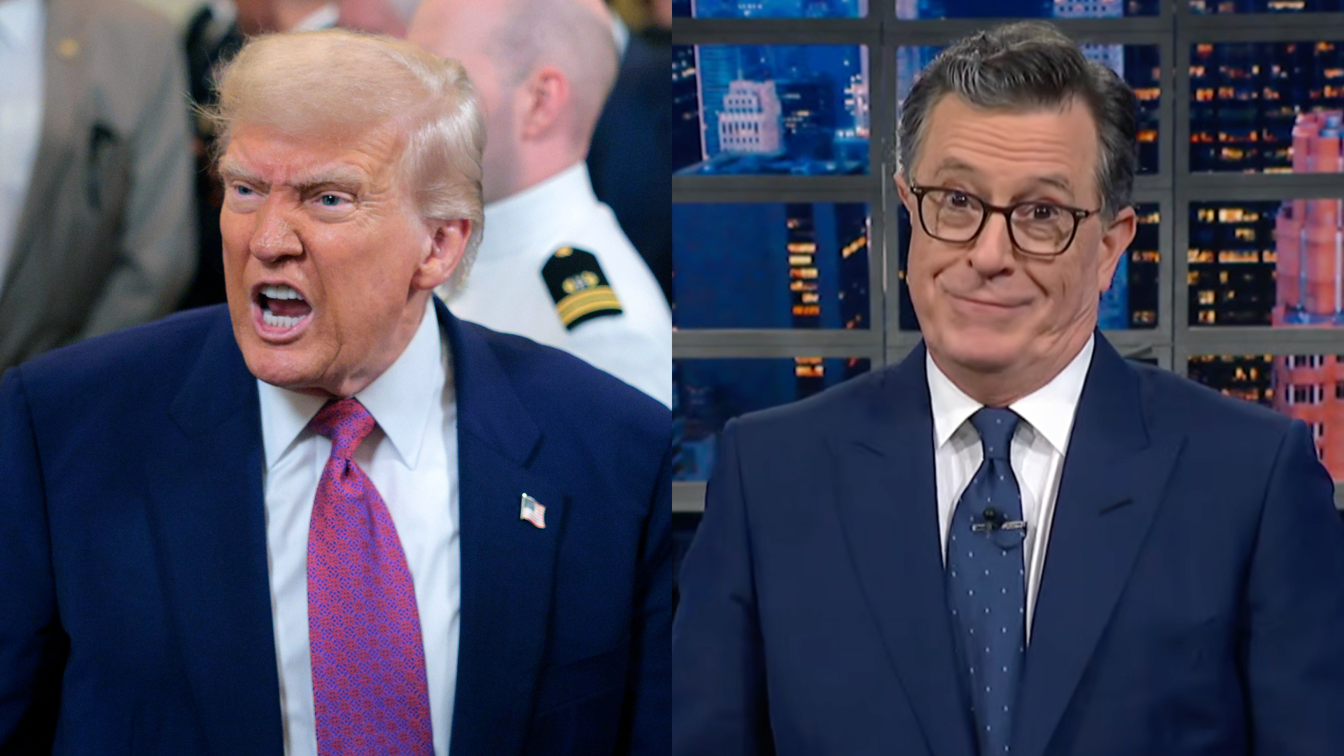 Donald Trump comemora saída de Stephen Colbert do “The Late Show” e debocha de apresentador em vídeo; assista