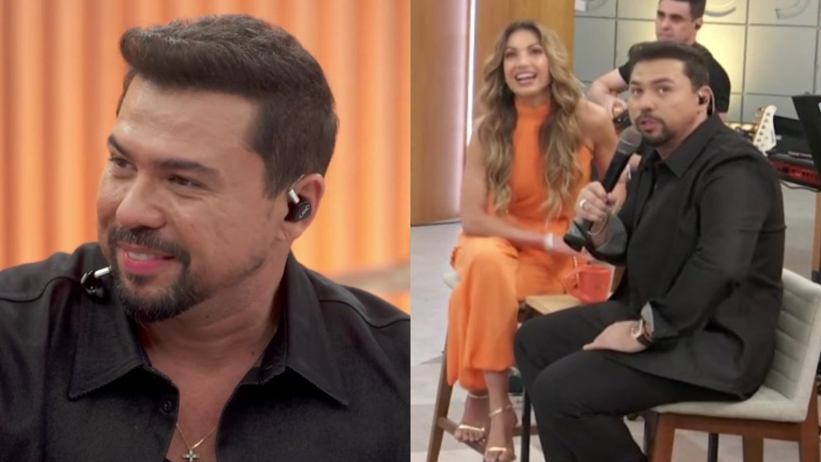 Xand Avião tem reação sincerona com foto antiga no ‘Encontro’ e faz revelação sobre cabelo da época; assista